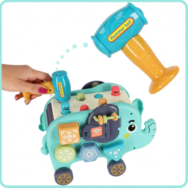 Interaktivni klasifikator blokova Montessori slon 26 cm
