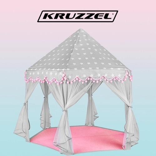 Dječji sivo-ružičasti šator Kruzzel 23476