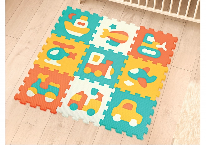 Pjenaste puzzle s prometnim vozilima