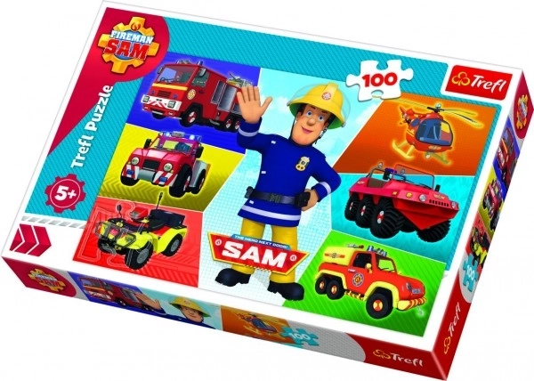 Puzzle Vatrogasac Sam 100 komada 41x27,5cm u kutiji 29x19x4cm