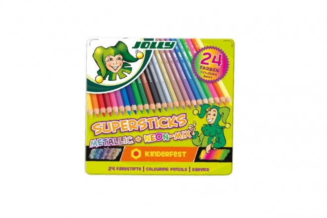 Kredke Supersticks 24 boja uključujući metalik i neonske