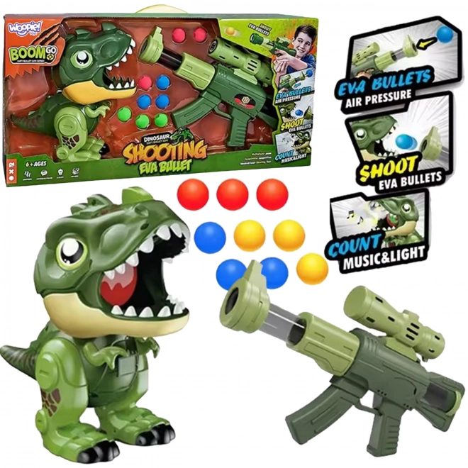 Interaktivni pištolj s pjenastim kuglicama i dinosaur izbacivac