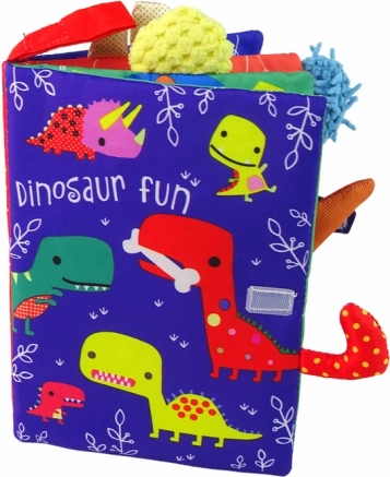 Mekana knjižica dinosauri – šarena platnena knjižica za bebe