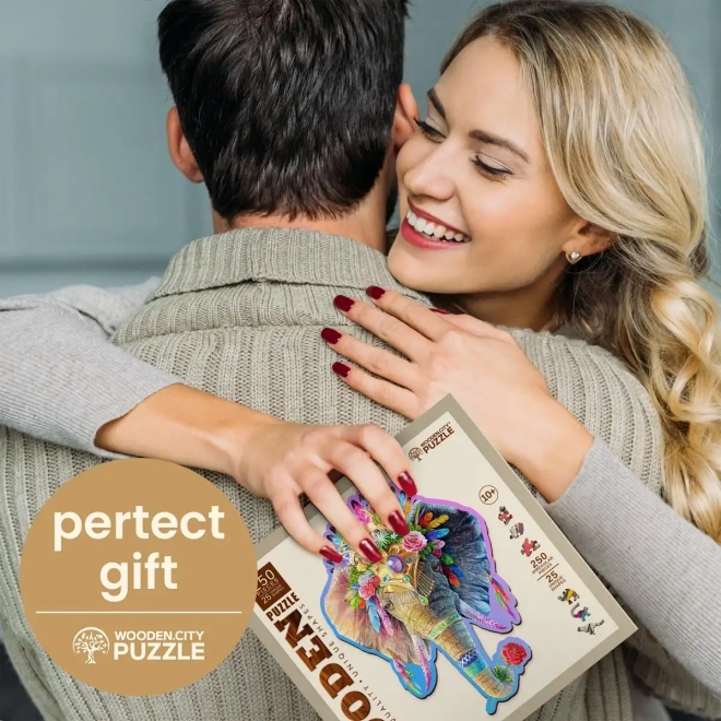 WOODEN CITY Drvene puzzle Elegantni slon 250 dijelova EKO