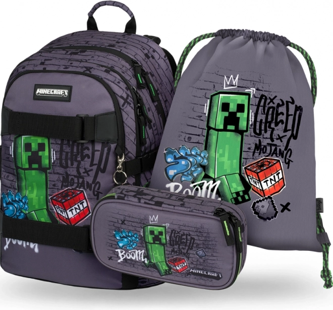 Komplet 3 Skate Baagl Minecraft TNT: Ruksak, Pernica, Vrećica