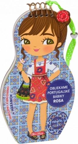 Bojanke Odijevamo portugalske lutkice ROSA sa naljepnicama i narukvicom za sreću