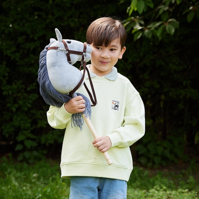 HOPPIHORSE konj na štapu hobi konj veličina A4 sivi