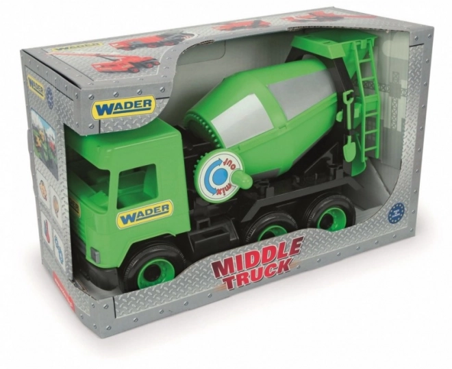 Miješalica za beton zelena Middle Truck u kutiji