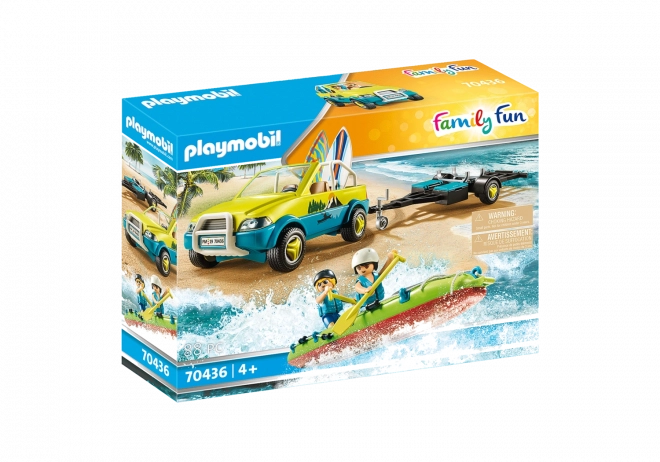 PLAYMOBIL FAMILY FUN plažni automobil s prikolicom za čamac
