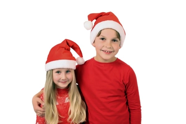 Dječja božićna kapa od tkanine promjera 25 cm na karti za karneval