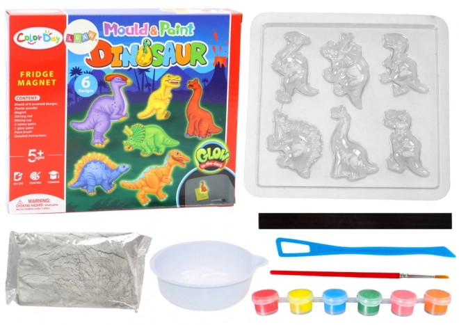 Kreativni set DIY Gipsani magneti Dinosauri