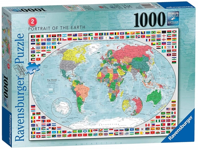 Puzzle šarena karta svijeta 1000 dijelova