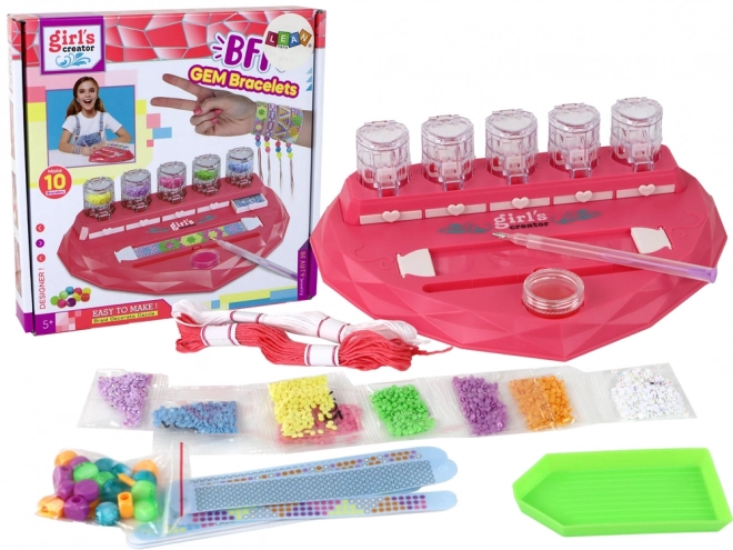 Set za izradu narukvica s dijamantima Patchwork Heart