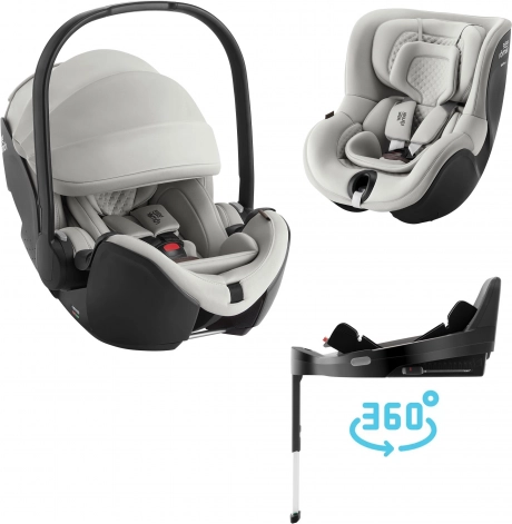 Autosjedalica Britax Römer Baby-Safe Pro Lux s Vario Base 5Z i Dualfix 5Z u boji Linen Grey