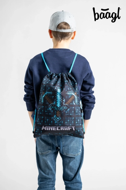 Minecraft 2 set plava sjekira i mač pernica i vrećica