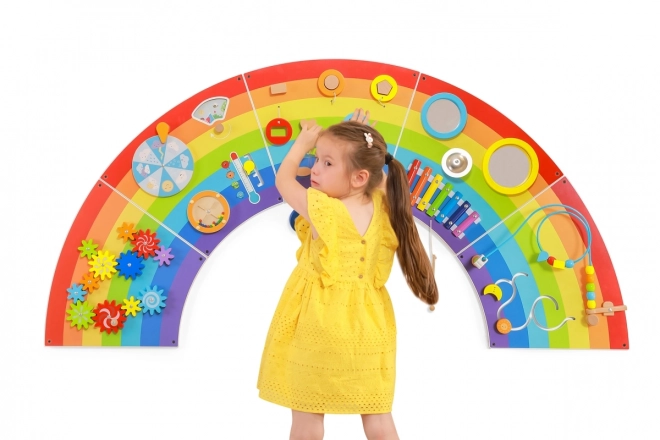 Drveni zidni Montessori panel - duga