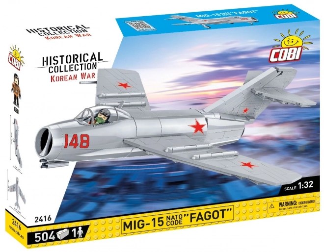 COBI 2416 Korejski rat MIG-15 FAGOT, 1:32, 504 k, 1 f