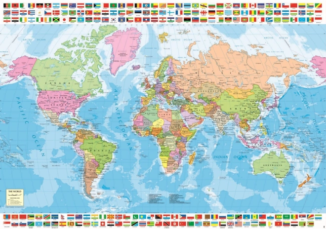 Educa puzzle – politička karta svijeta, 1500 dijelova