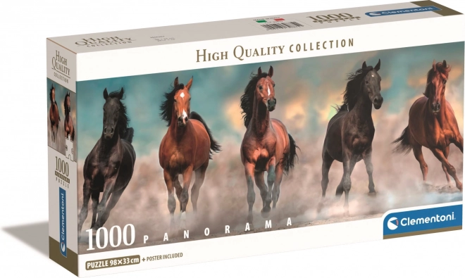 Puzzle 1000 Komada Kompaktna Panorama Konji