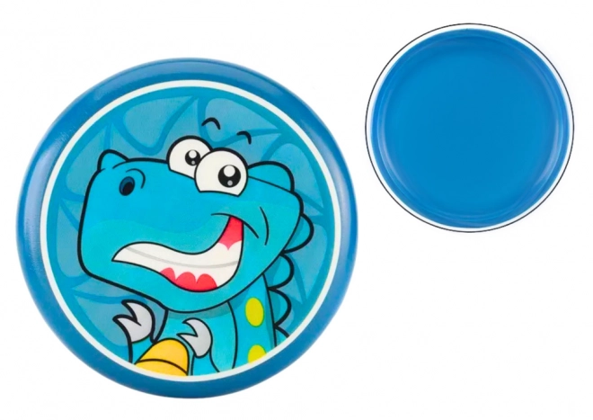 Dječji frizbi s dinosaurima 20 cm plavi