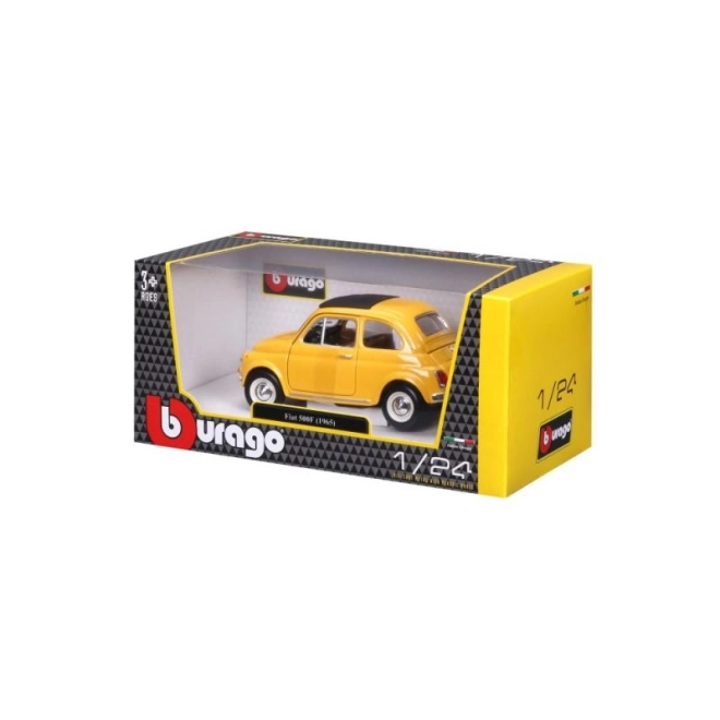 Bburago model automobila Fiat 500 F 1965 žuti 1:24