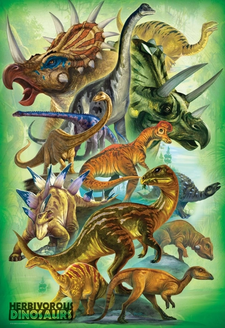 EUROGRAPHICS puzzle biljojedi dinosauri 100 dijelova
