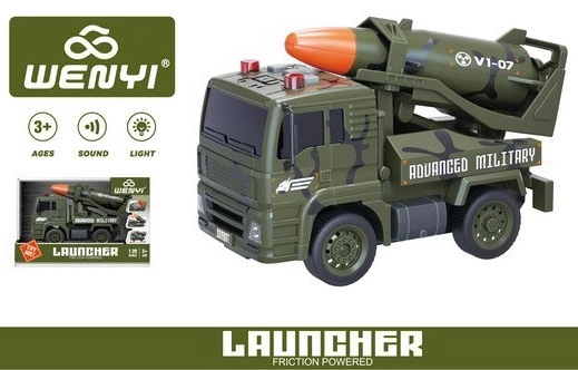 Vojni auto s raketom i efektima 19 cm