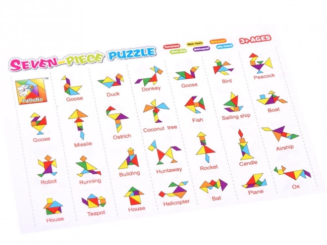Šarena logička slagalica Tangram od meke pjene