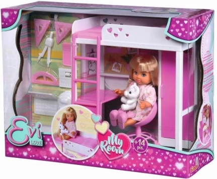 Evi Love moja soba – potkrovni krevet s radnim stolom i dodacima