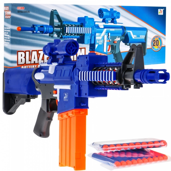 Automatska dječja puška 8+ Blaze Storm 20 dugih pjenastih metaka + ciljnici