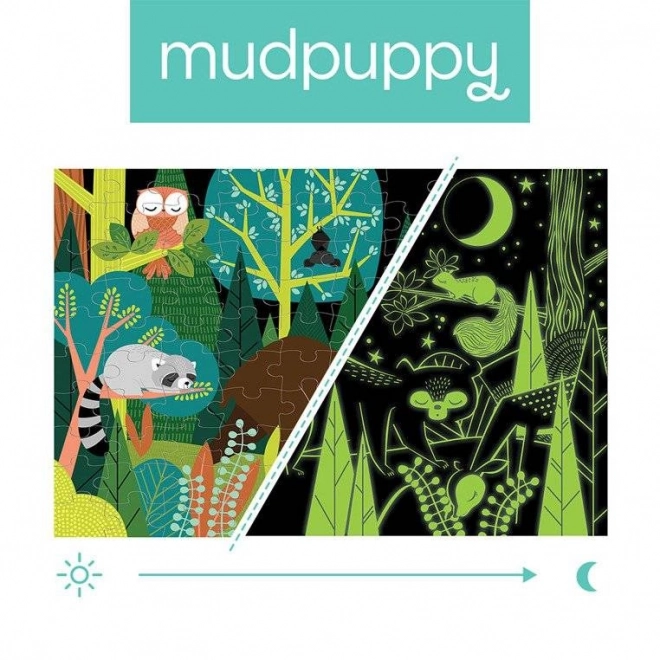 Mudpuppy - puzzle Svijetlo u Tami Šumski svijet 100 dijelova