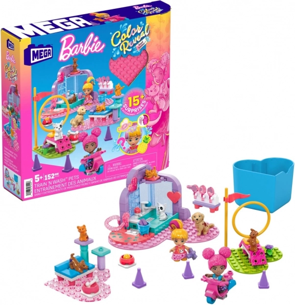 Složivi set MEGA Barbie Color Reveal - Trening i briga o životinjama