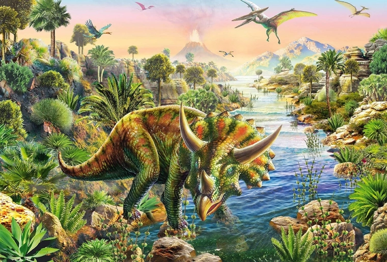 Hrabri triceratops u džungli