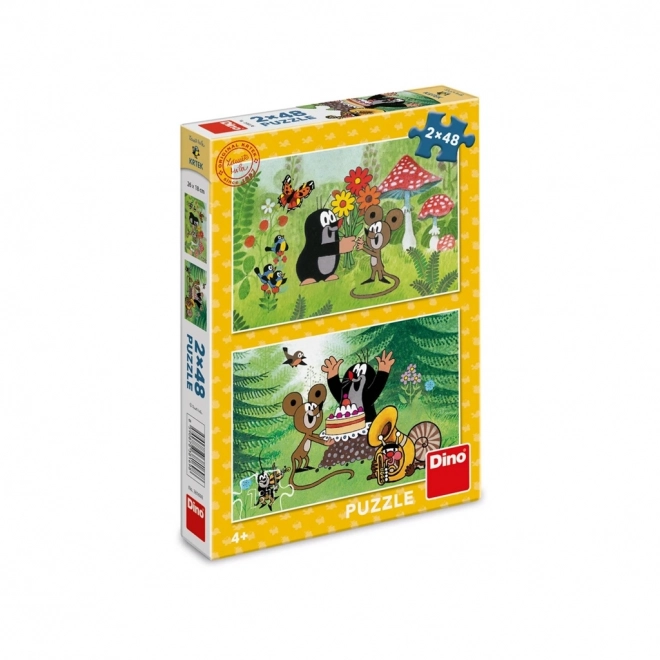 Dino Puzzle Krtko Proslava