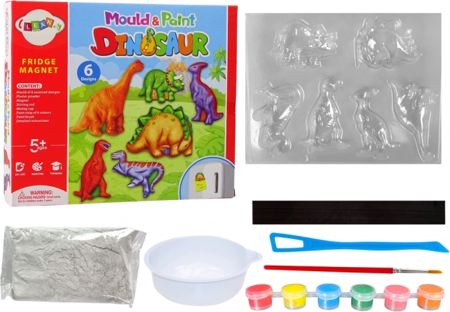 DIY set za slikanje gipsanih magnetskih dinosaura