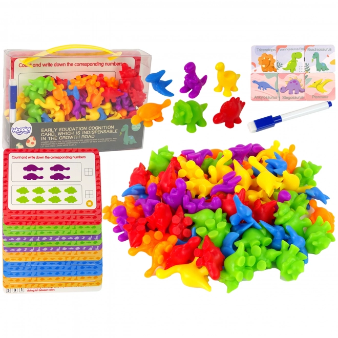 WOOPIE Edukativni Set Učenje Brojanja Montessori Dino Puzzle 95 kom