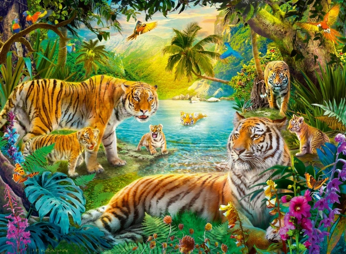 Ravensburger puzzle Oaza tigrova 500 dijelova