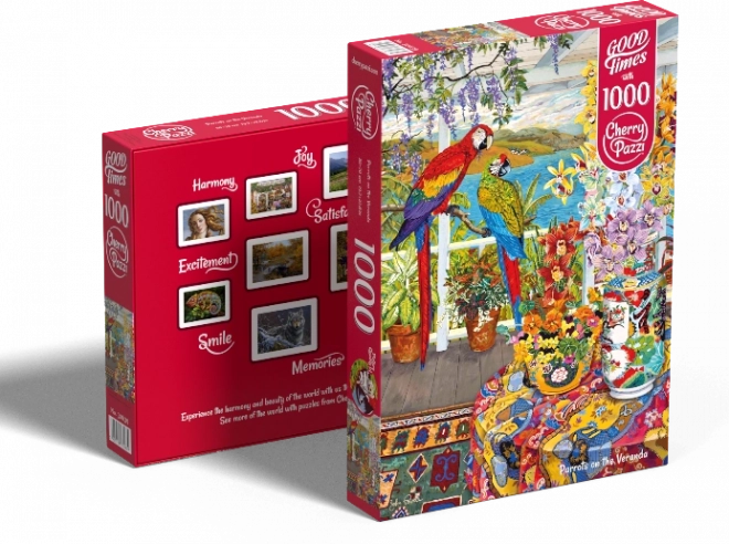 Puzzle papige na verandi 1000 komada