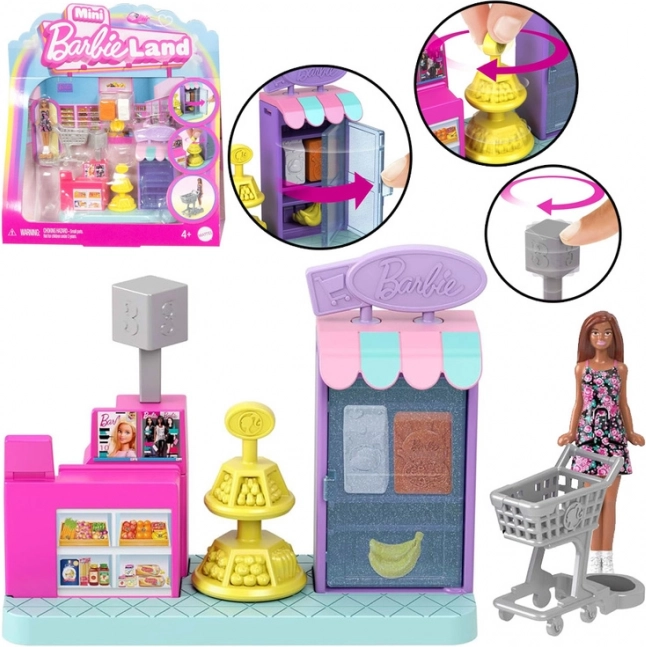 Mini supermarket Barbie Land s lutkom i blagajnom