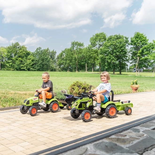 Traktor na pedale Claas Arion 410 s prikolicom zeleni