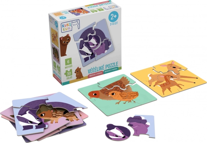 Vééélike puzzle mladunčad s mamom