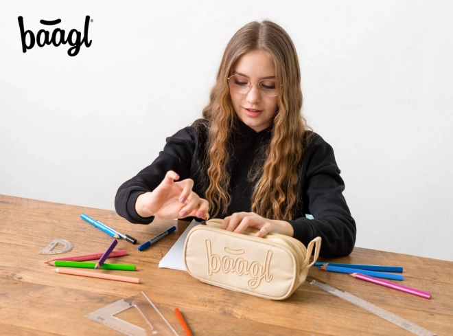 Studentski pernica Beige