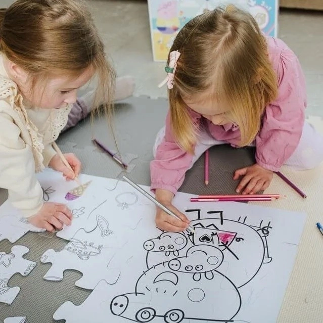 Puzzle 3u1 GIGANT obostrano 15 dijelova Praščić Peppa/Peppa Pig 60x40cm u kutiji 40x27x6cm 24m+