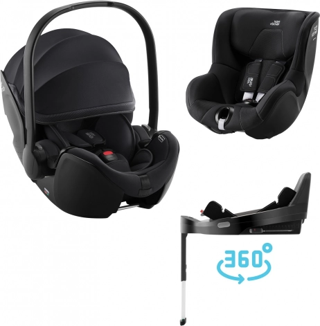Dječje autosjedalice set Britax Römer Baby-Safe Pro i Dualfix 5z, Galaxy Black