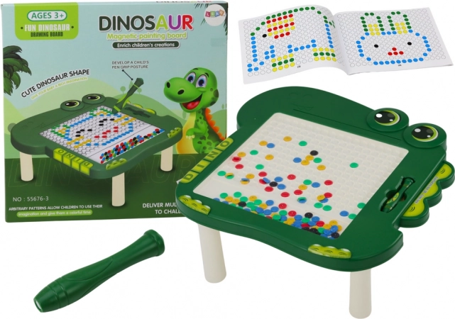 Magnetna ploča za djecu Dino u zelenoj boji