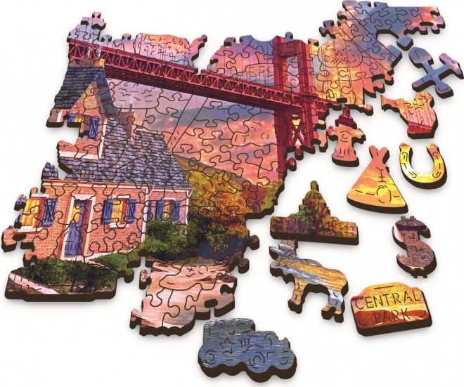 Puzzle zalazak sunca nad Golden Gate 1000 komada