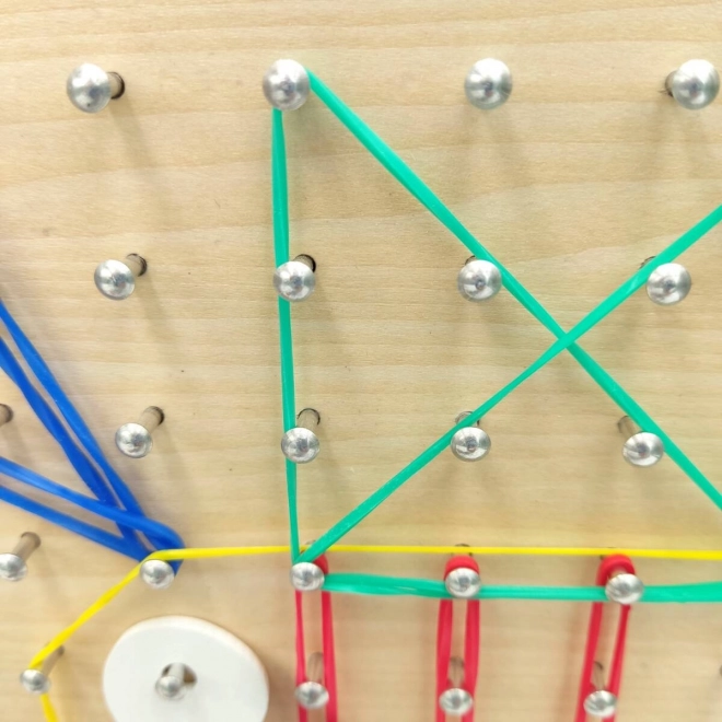 Drvena ploča za kreativno stvaranje - Geoboard B. Toys