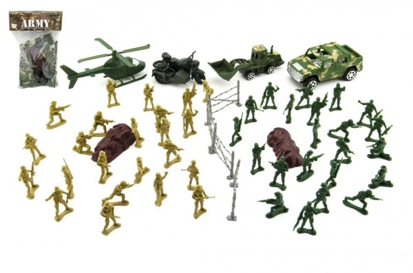 Set vojnici s dodacima plast CZ dizajn na karti 18x26cm