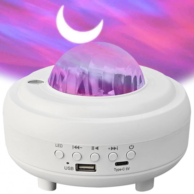 Noćni svjetlosni projektor aurora s bluetooth zvučnikom