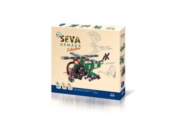 Konstruktor SEVA VOJSKA Zrakoplovstvo plast 511 komada u kutiji 35x33x5cm
